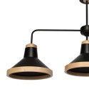 MiLagro Lampa sufitowa SALMA BLACK / WOOD 3xE27 MLP6297