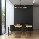 MiLagro Lampa sufitowa SALMA BLACK / WOOD 3xE27 MLP6297