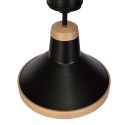 MiLagro Lampa sufitowa SALMA BLACK / WOOD 3xE27 MLP6297