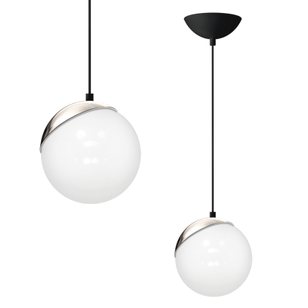 MiLagro Lampa wisząca SFERA BLACK/CHROME 1xE14 MLP4673