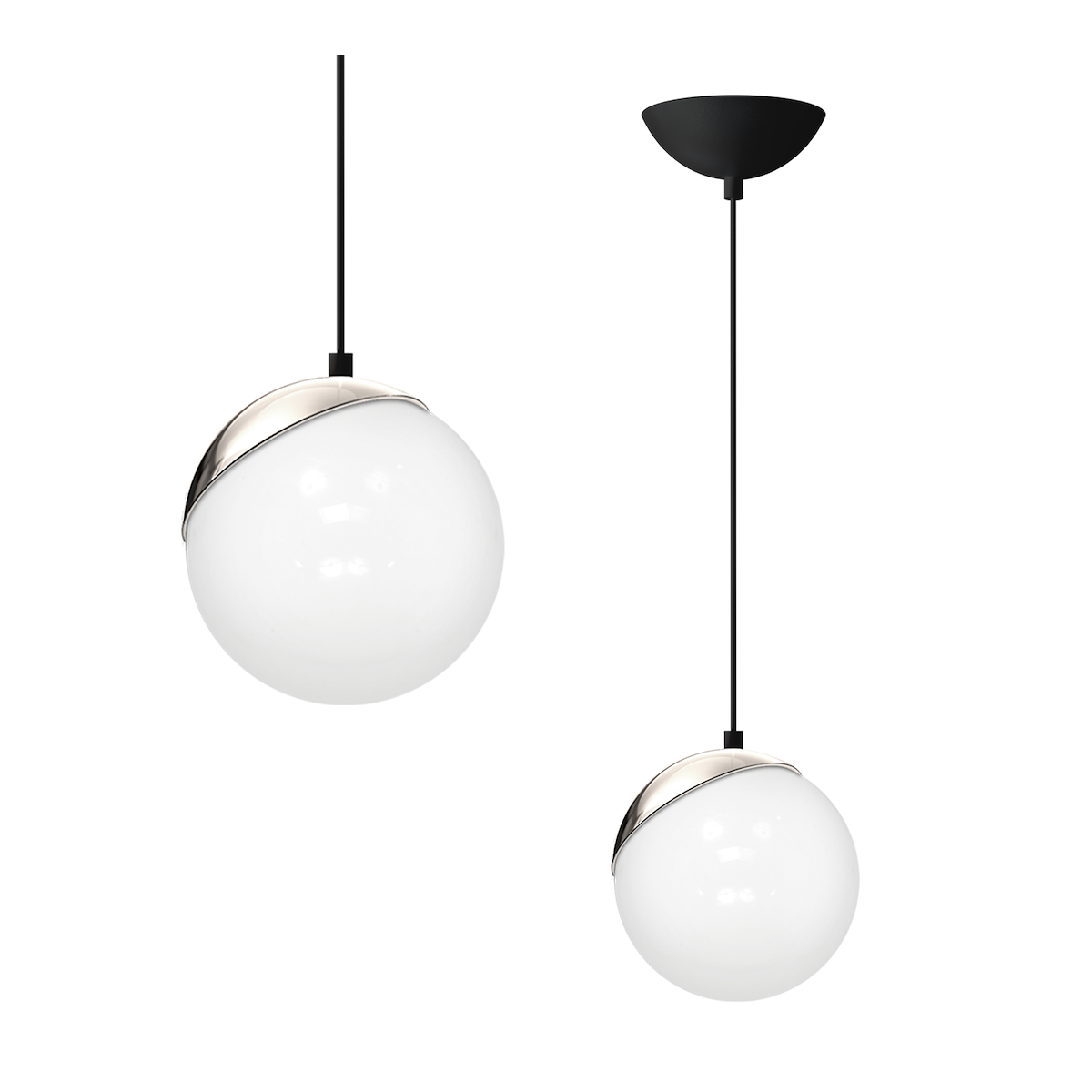 MiLagro Lampa wisząca SFERA BLACK/CHROME 1xE14 MLP4673