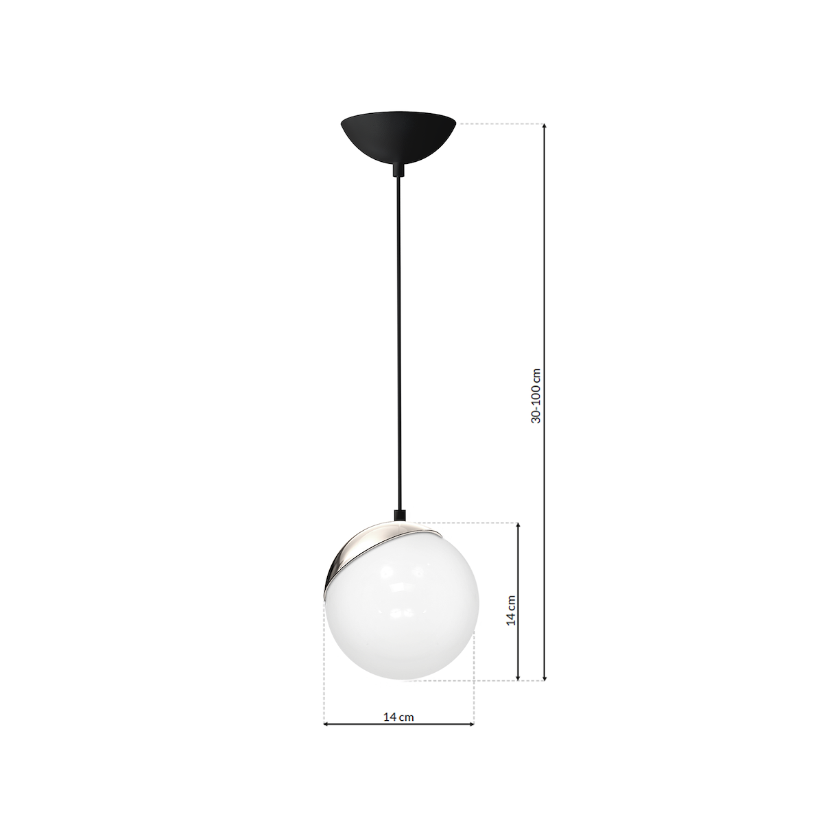 MiLagro SFERA BLACK CHROME stylowe oświetlenie