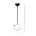 MiLagro Lampa wisząca SFERA BLACK/CHROME 1xE14 MLP4673