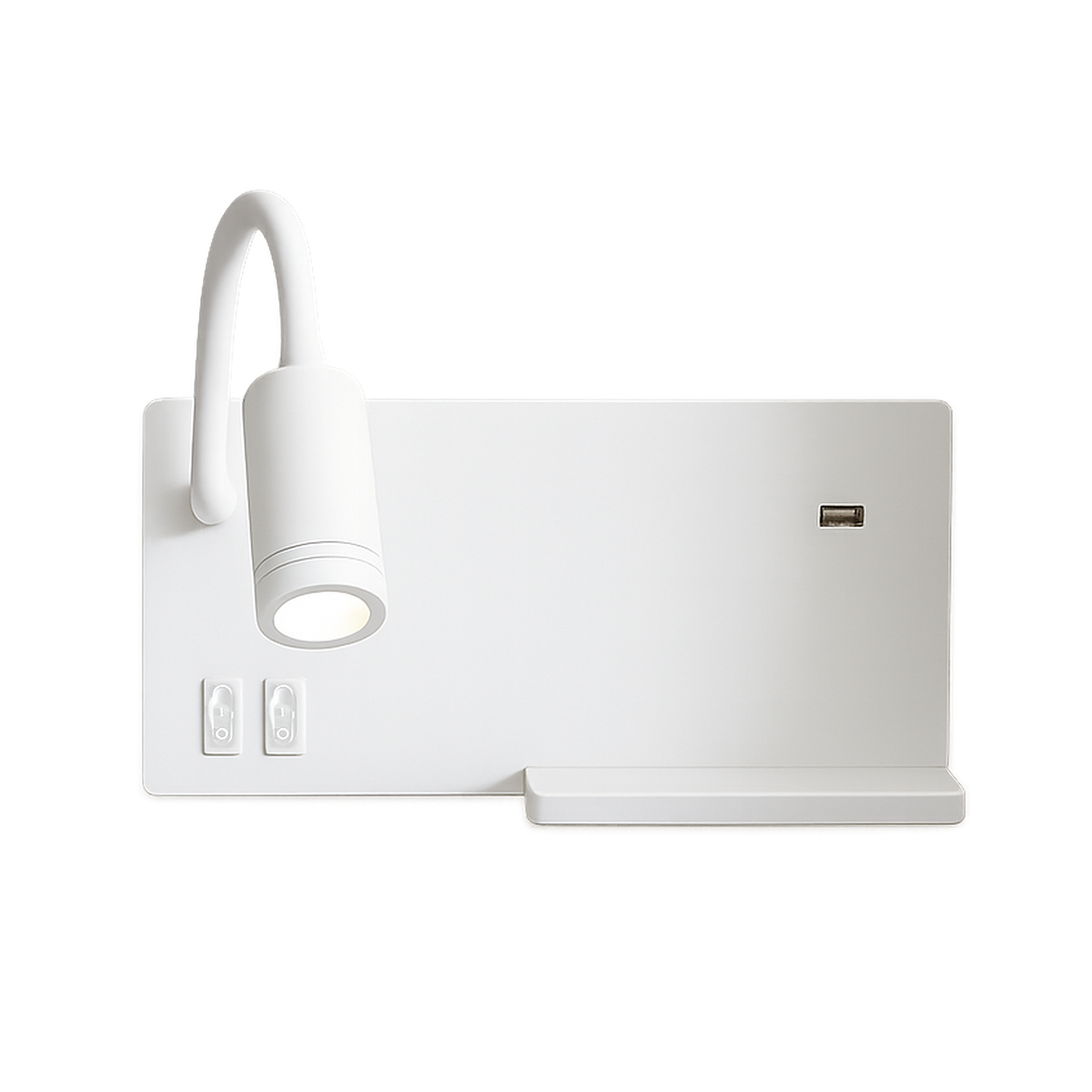 MiLagro Lampa nocna z półką Shelf Led 4W+5W+2W lewa Biały ML6343