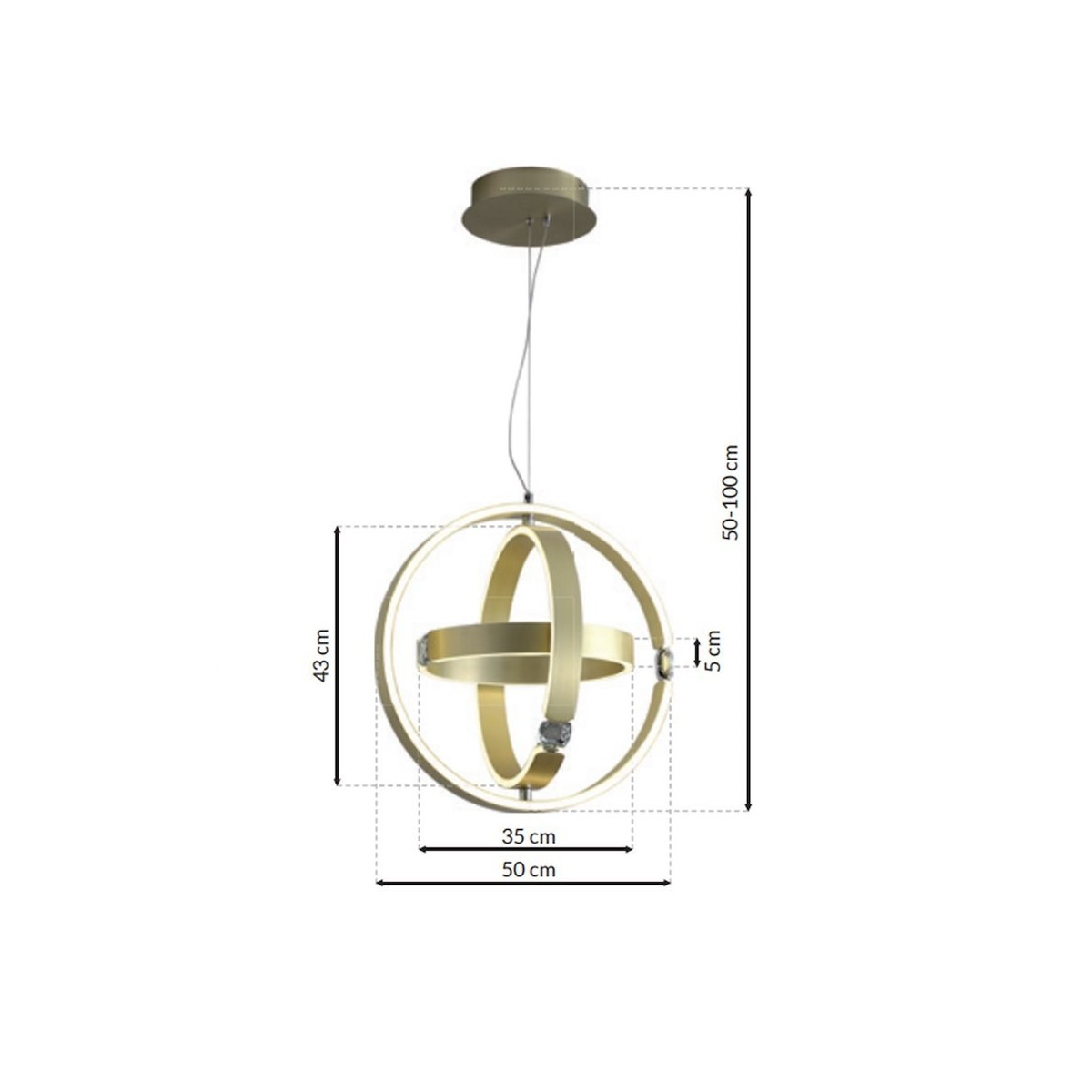 MiLagro SIRIUS 80W LED designerskie oświetlenie