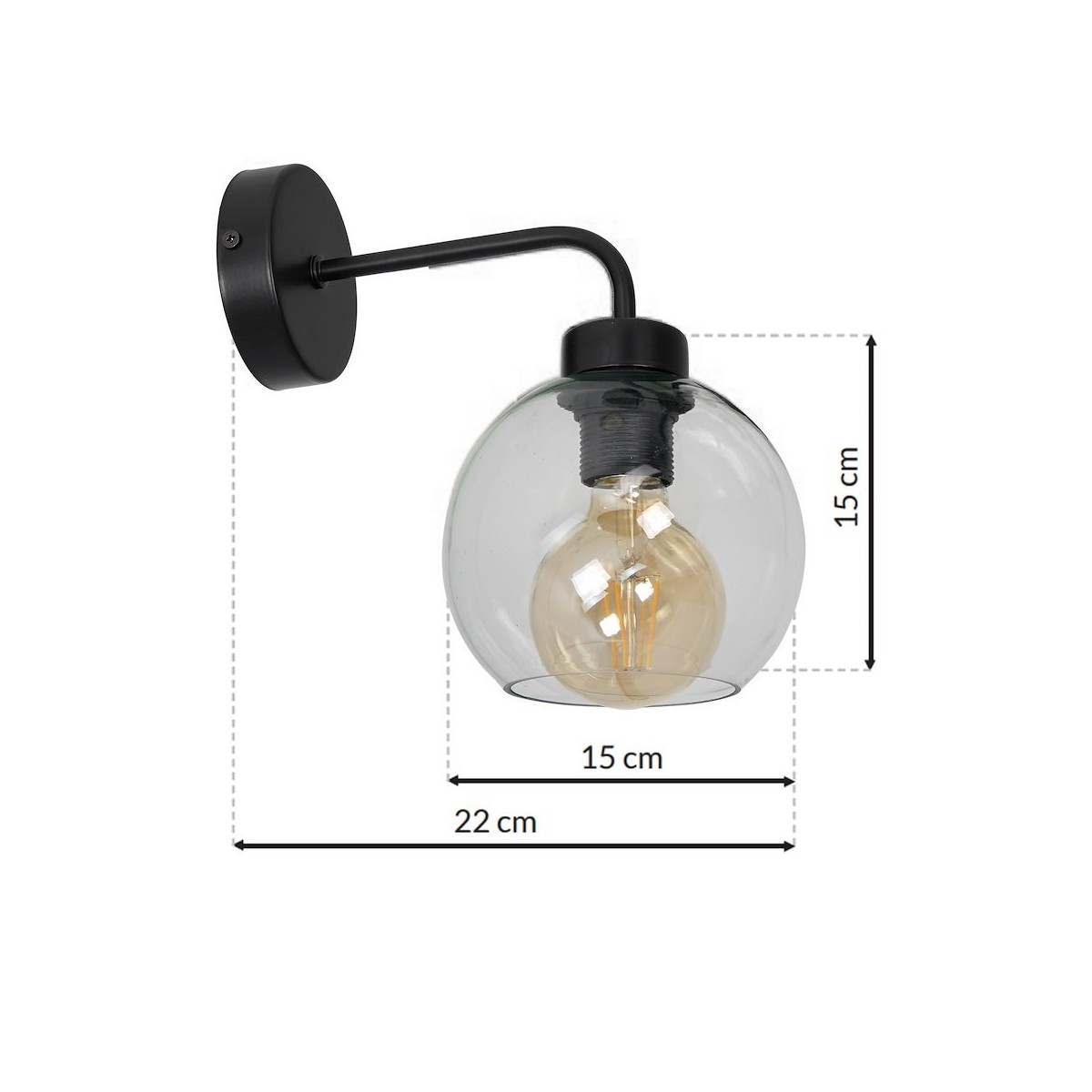 MiLagro Kinkiet SOFIA CLEAR 1xE27 MLP6570