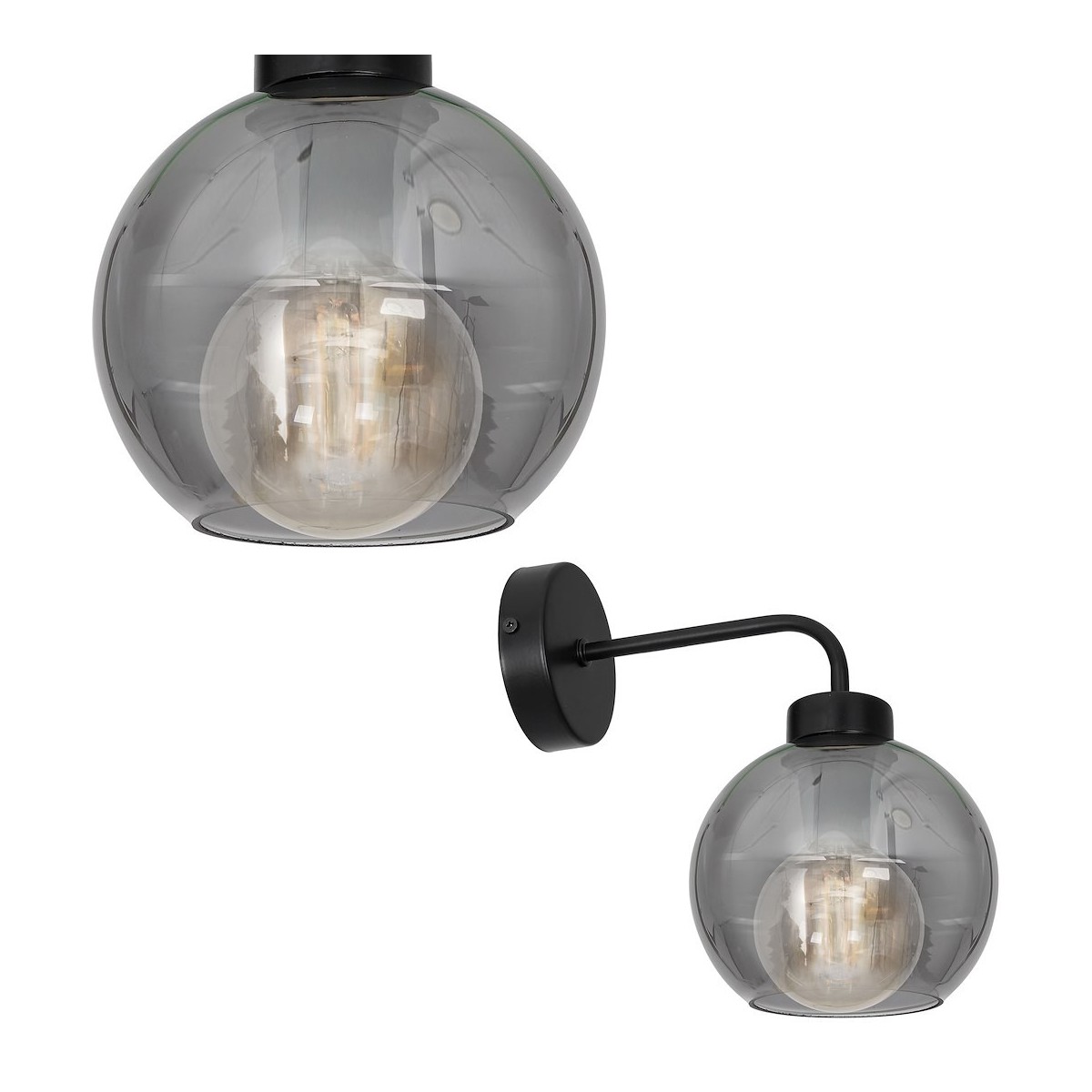 MiLagro Kinkiet SOFIA SMOKED 1xE27 MLP6571