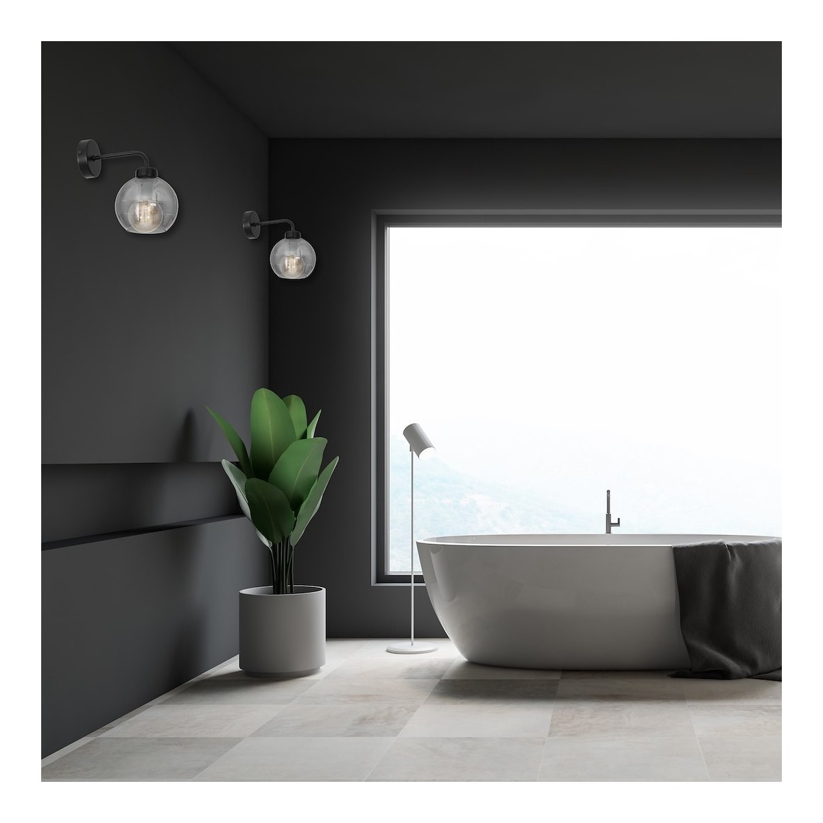 MiLagro Kinkiet SOFIA SMOKED 1xE27 MLP6571