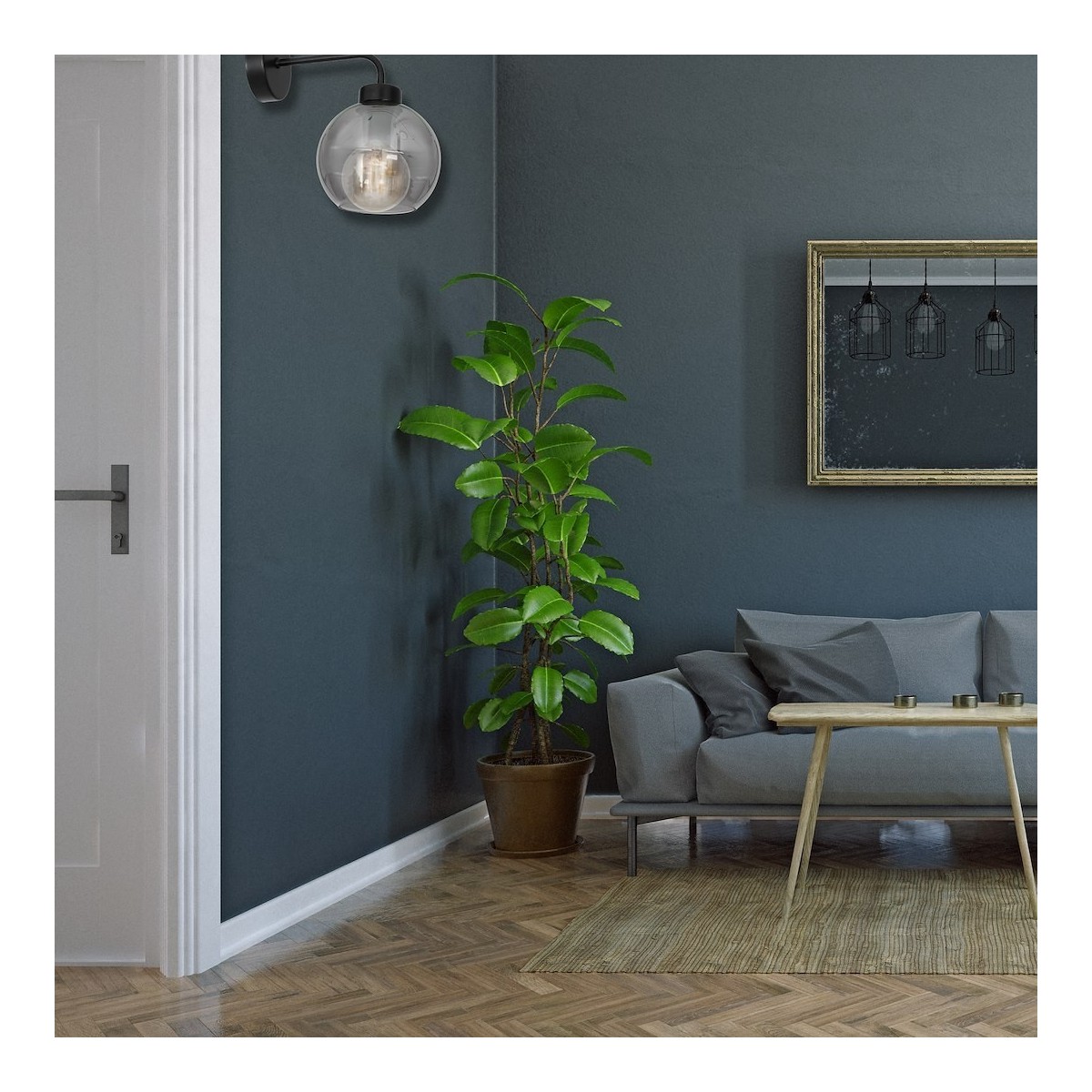 MiLagro Kinkiet SOFIA SMOKED 1xE27 MLP6571