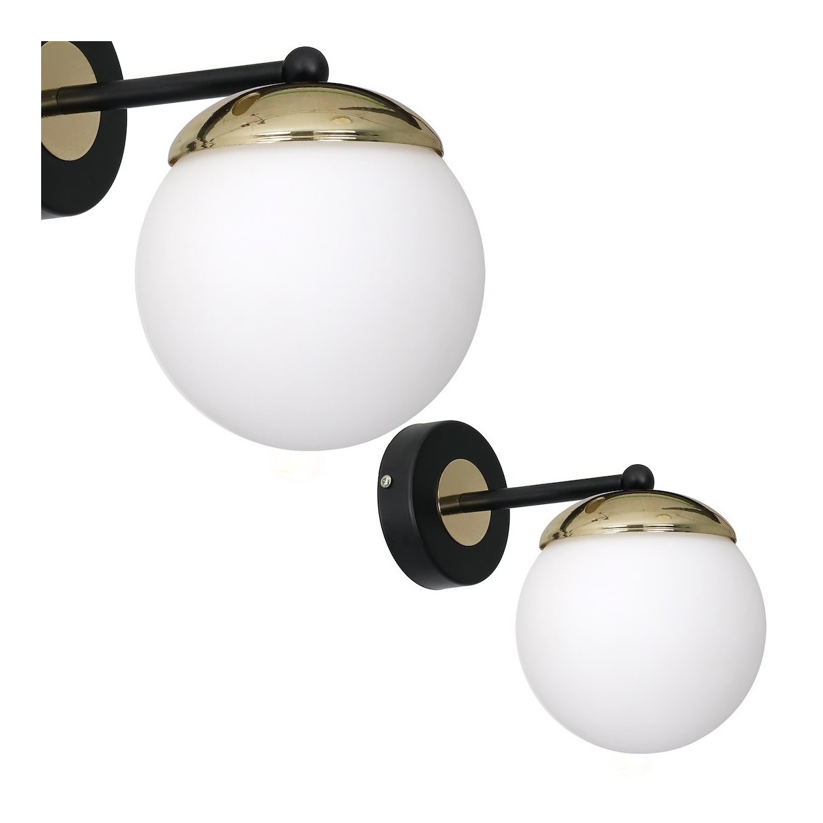 MiLagro Kinkiet SPARTA BLACK / GOLD 1xE14 MLP6512