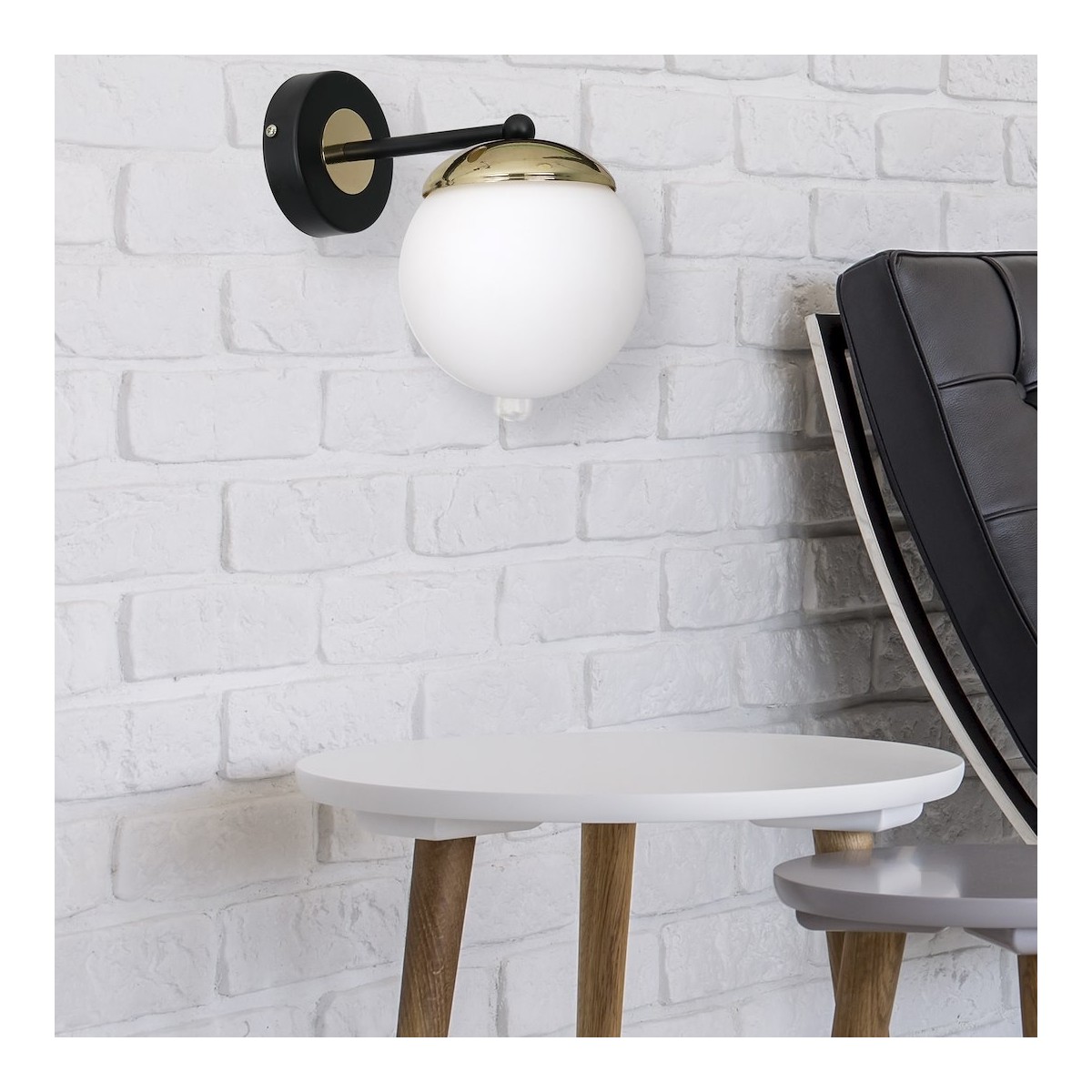 MiLagro Kinkiet SPARTA BLACK / GOLD 1xE14 MLP6512