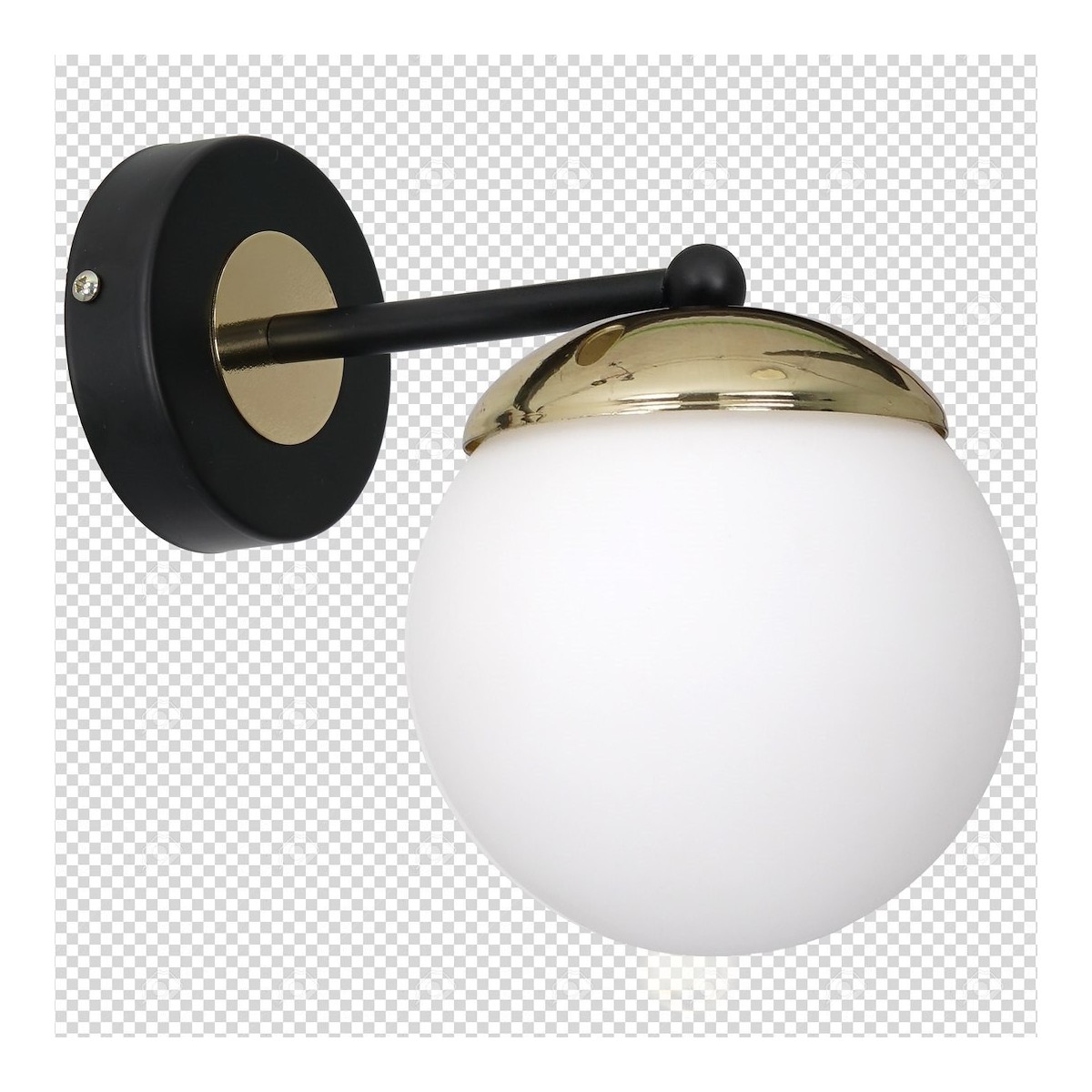 MiLagro Kinkiet SPARTA BLACK / GOLD 1xE14 MLP6512