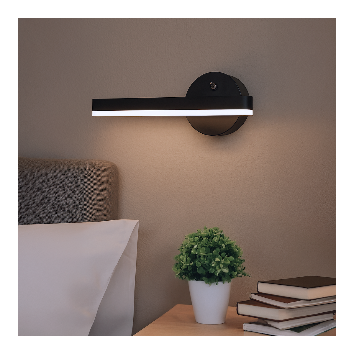 MiLagro Kinkiet SYDNEY 6W LED BLACK lewy ML6346