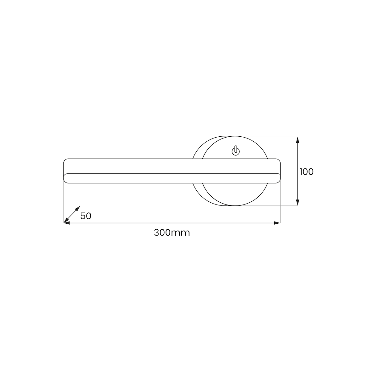 MiLagro Kinkiet SYDNEY 6W LED BLACK lewy ML6346