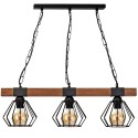 MiLagro Lampa wisząca ULF BLACK/WOOD 3xE27 MLP6193