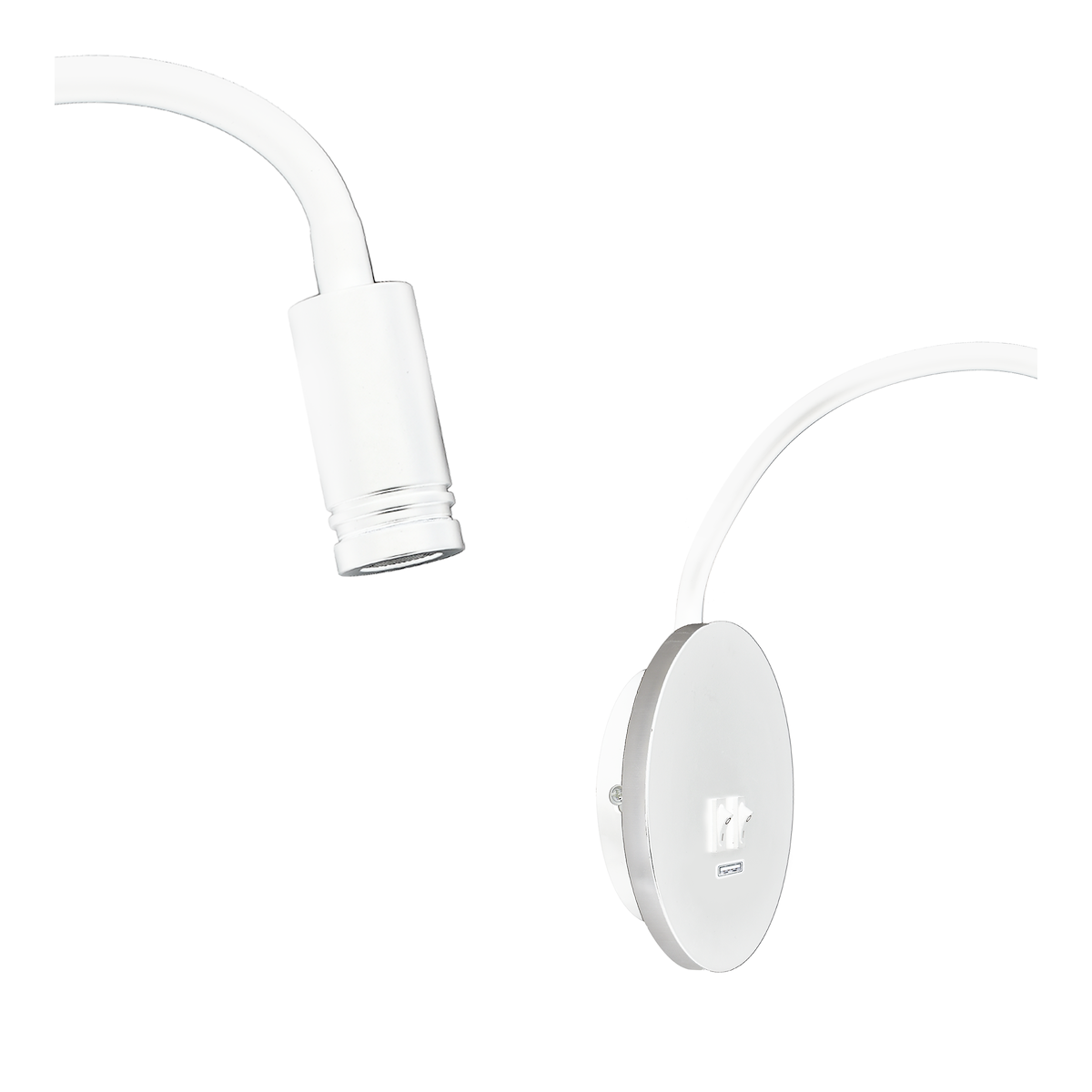 MiLagro Lampka nocna Base 8W+2W Biały ML6353