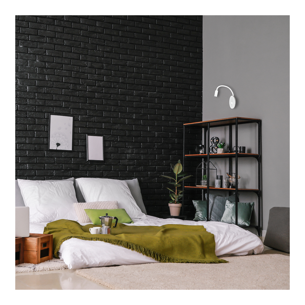 MiLagro Lampka nocna Base 8W+2W Biały ML6353