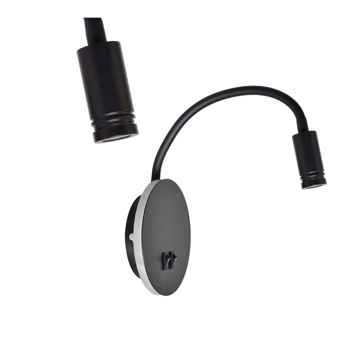 MiLagro Lampka nocna BASE 8W+2W BLACK ML6354