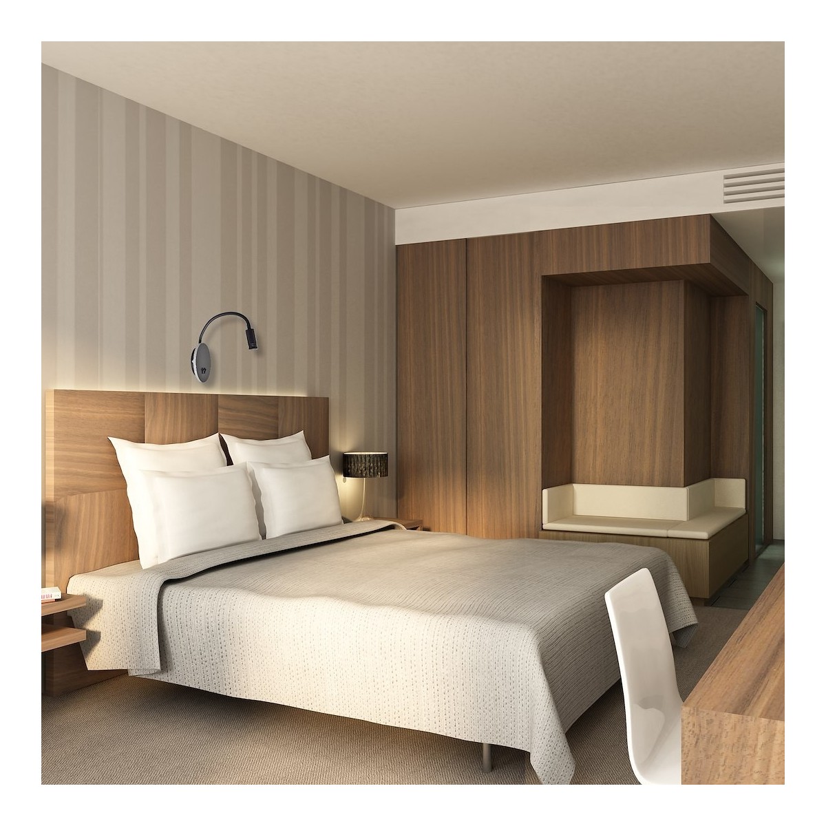 MiLagro Lampka nocna BASE 8W+2W BLACK ML6354