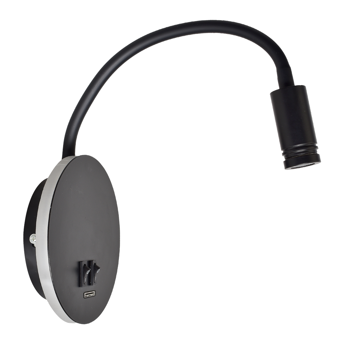 MiLagro Lampka nocna BASE 8W+2W BLACK ML6354