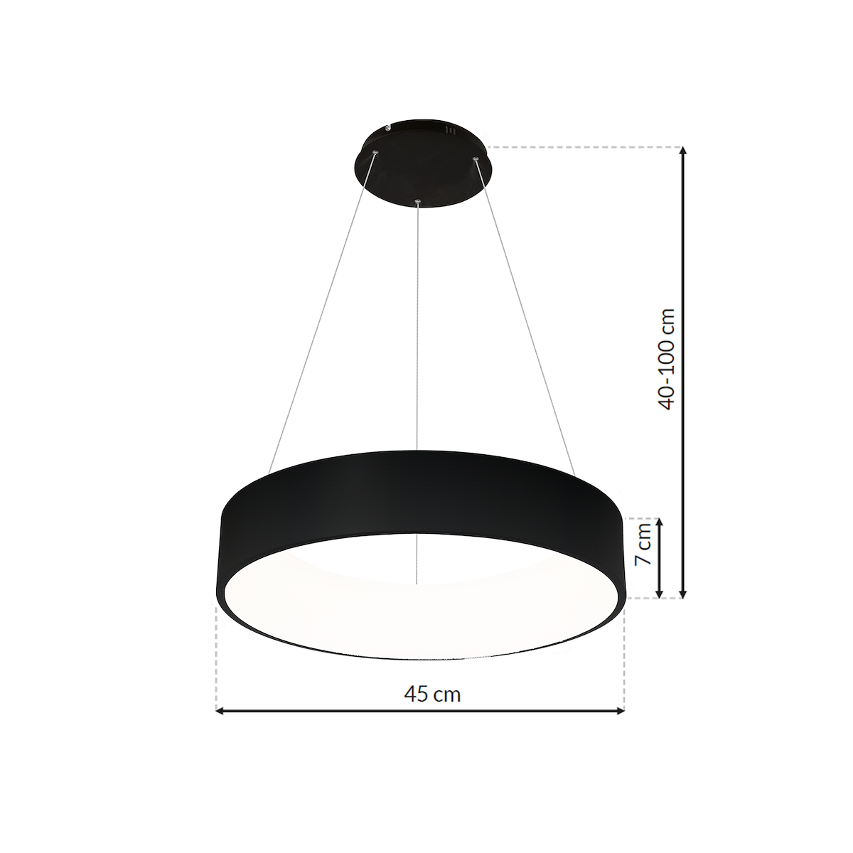 MiLagro OHIO BLACK LED unikalne oświetlenie