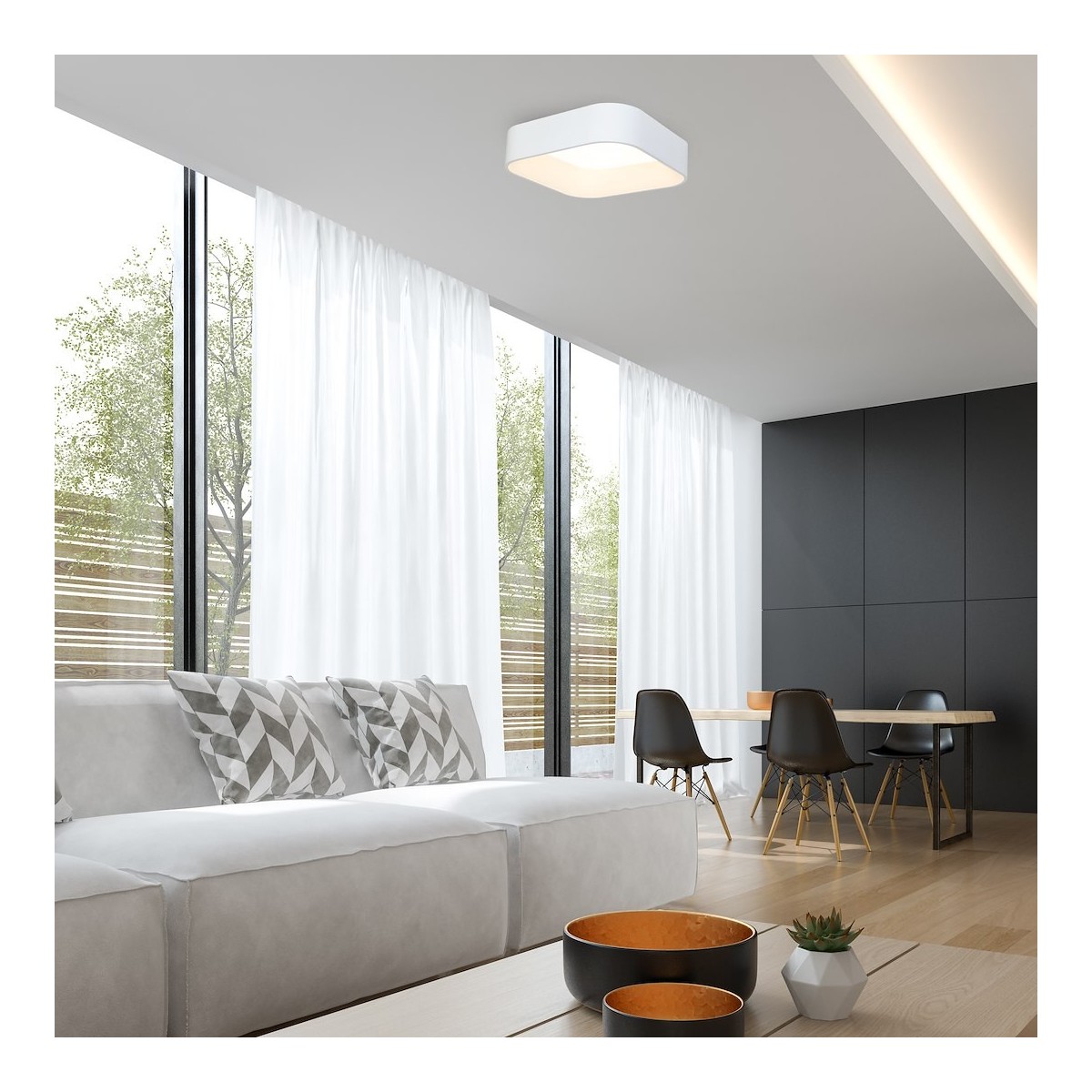 MiLagro Plafon Astro Biały 40W LED 3000K-4000K ML6355
