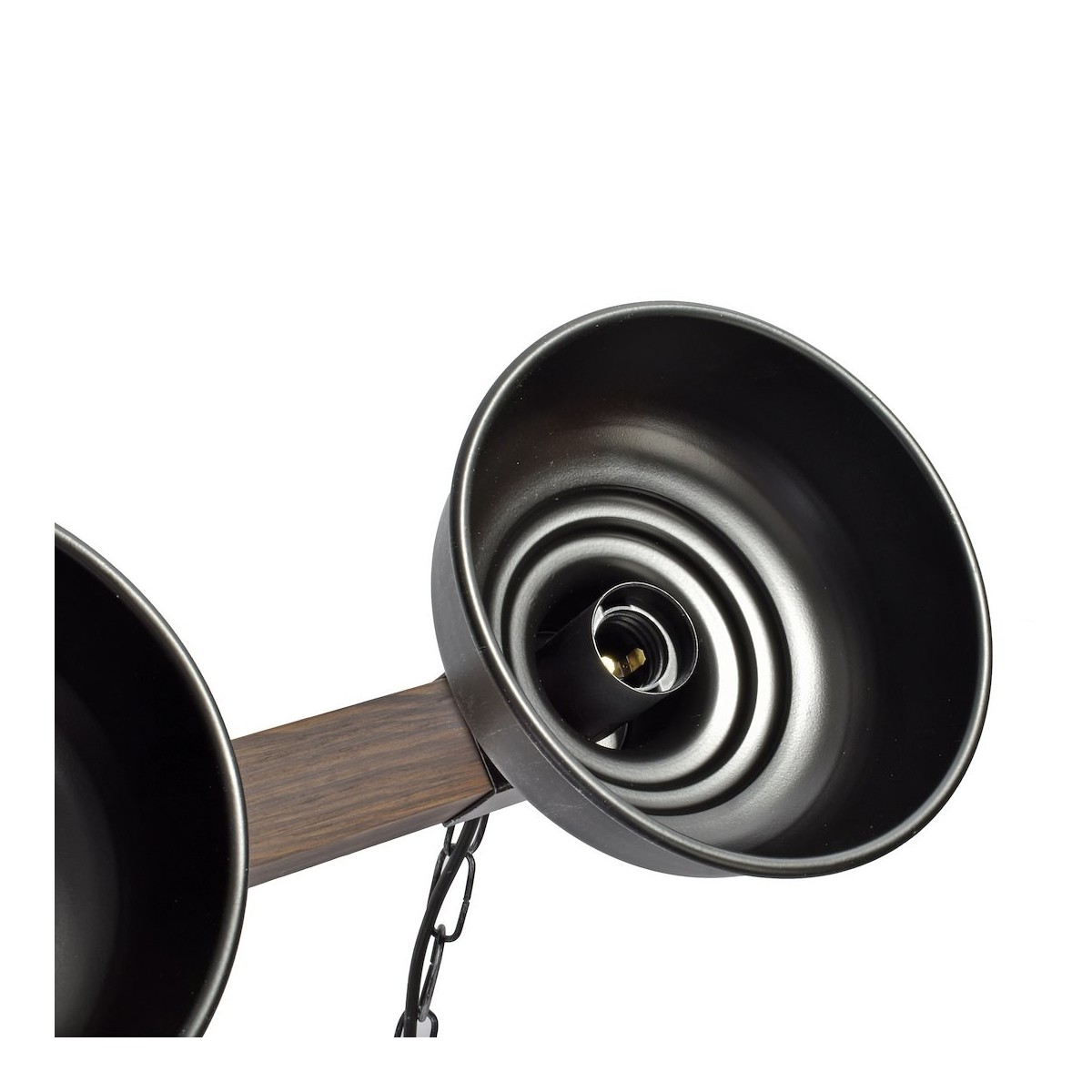 MiLagro Lampa wisząca FARO BLACK/WOOD 3xE27 MLP6243