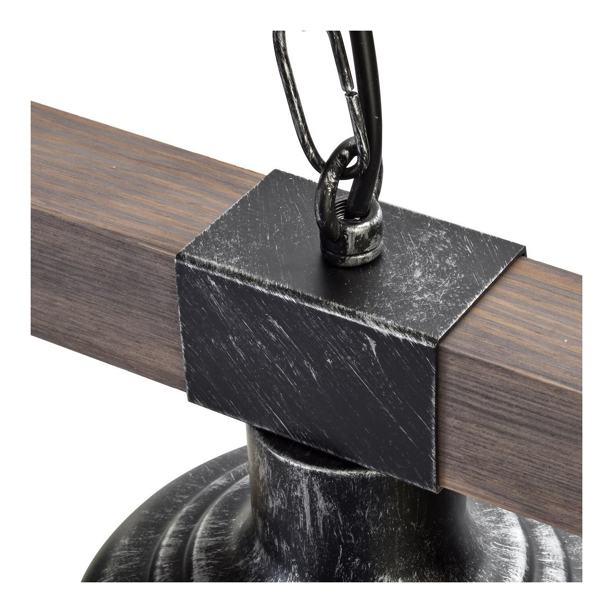 MiLagro Lampa wisząca FARO BLACK/WOOD 3xE27 MLP6243
