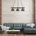 MiLagro Lampa wisząca FARO BLACK/WOOD 3xE27 MLP6243