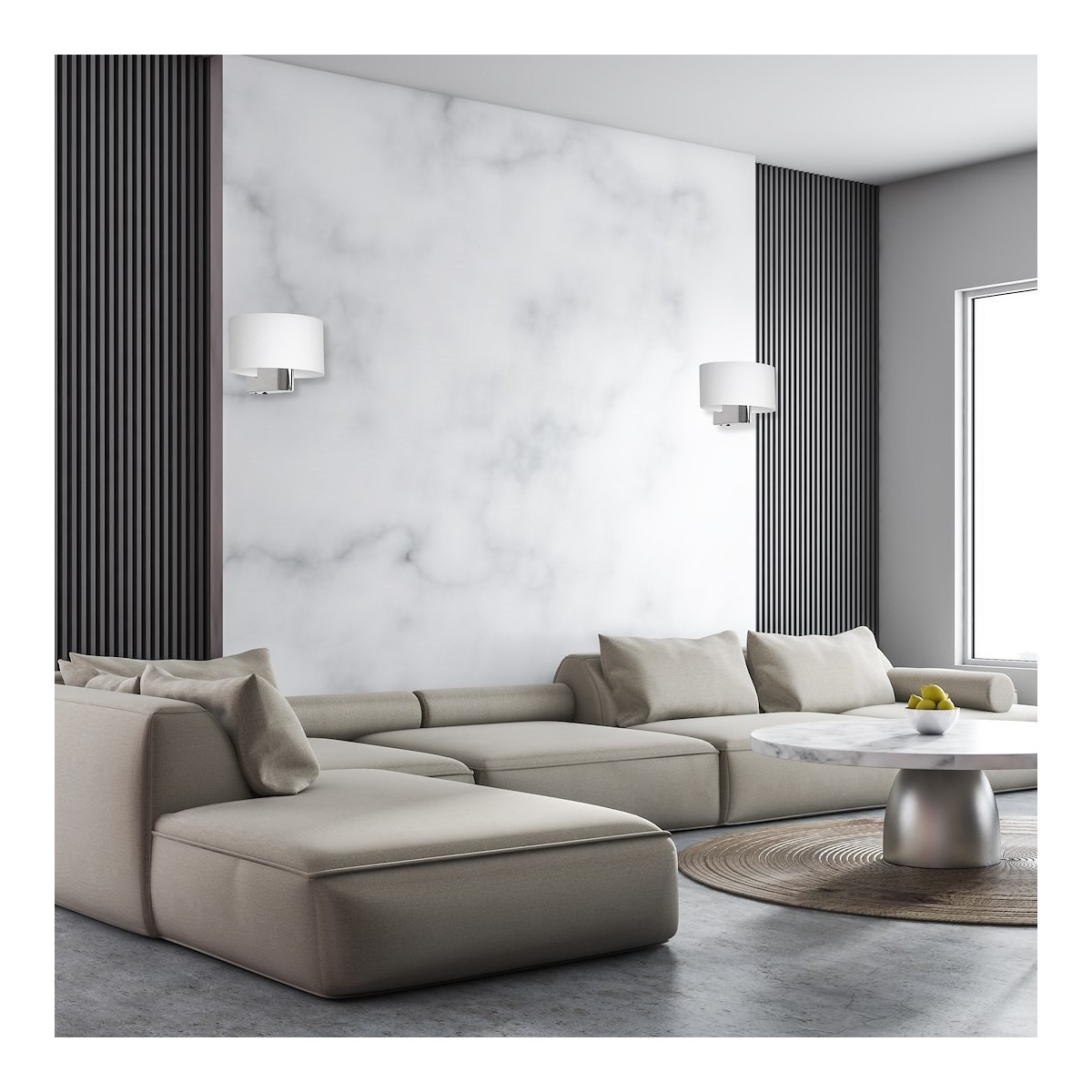 MiLagro Kinkiet Casino 1xE27 Biały/Chrom ML6371