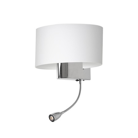 MiLagro Kinkiet Casino 1xE27 + 1W LED Biały/Chrom ML6372