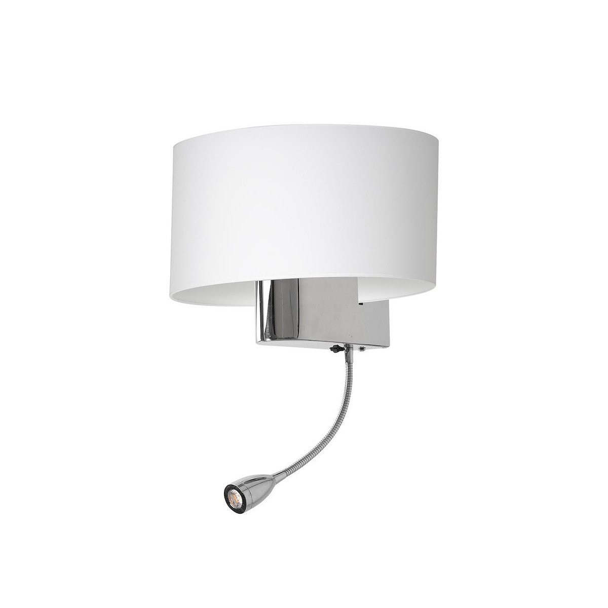 MiLagro Kinkiet Casino 1xE27 + 1W LED Biały/Chrom ML6372