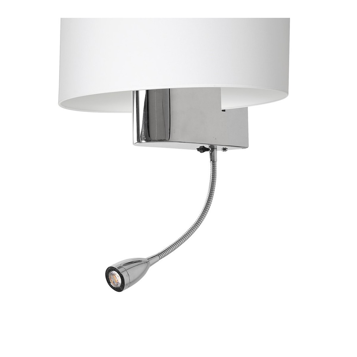 MiLagro Kinkiet Casino 1xE27 + 1W LED Biały/Chrom ML6372