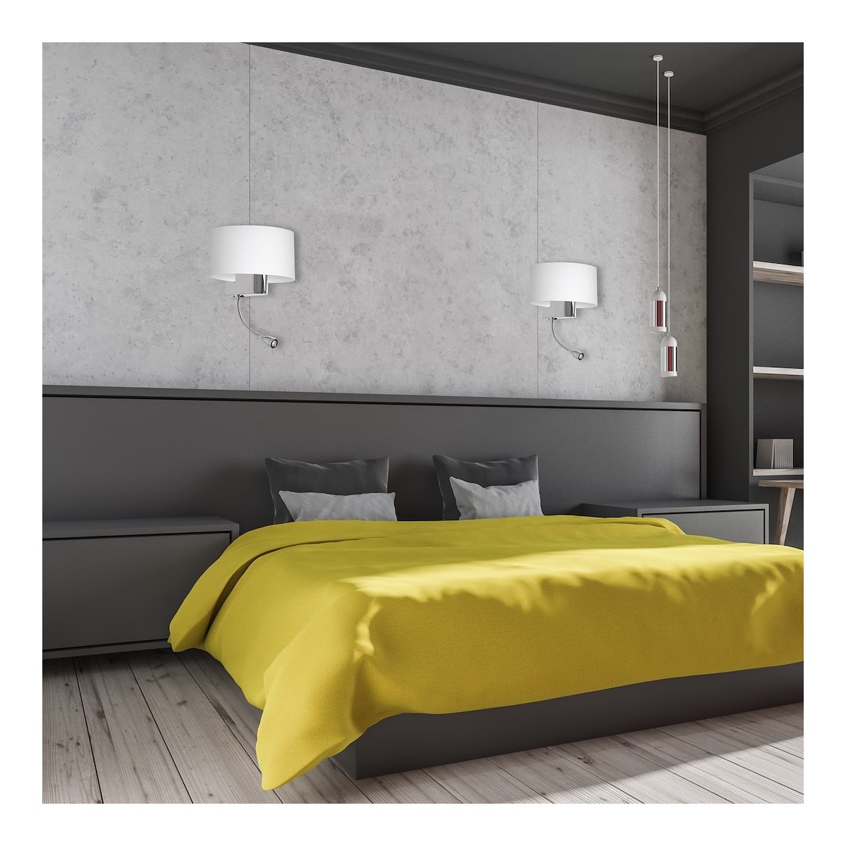 MiLagro Kinkiet Casino 1xE27 + 1W LED Biały/Chrom ML6372