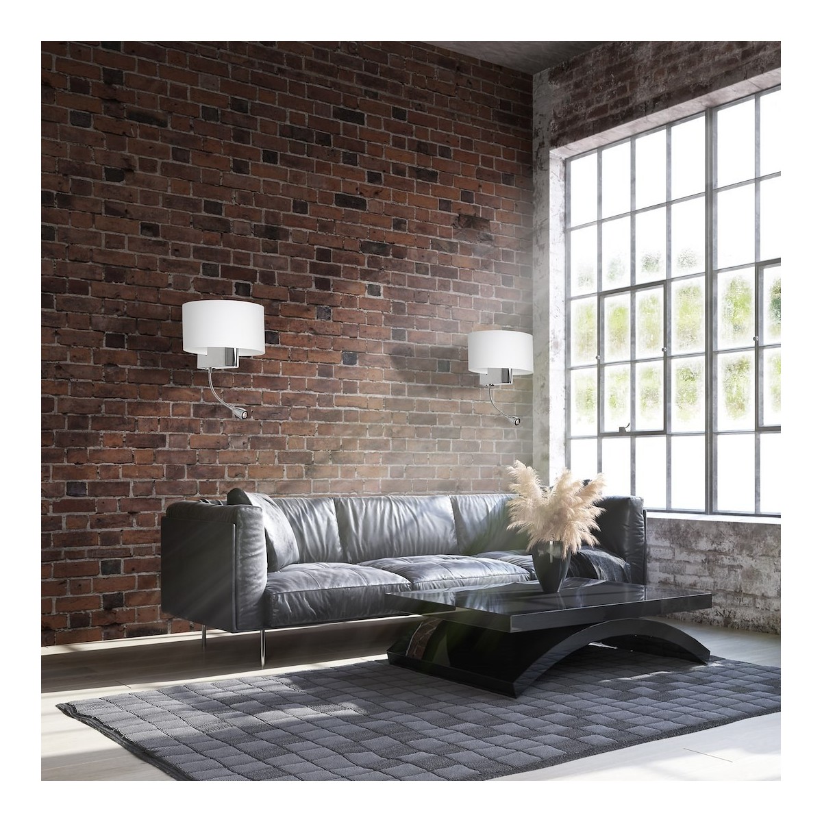 MiLagro Kinkiet Casino 1xE27 + 1W LED Biały/Chrom ML6372