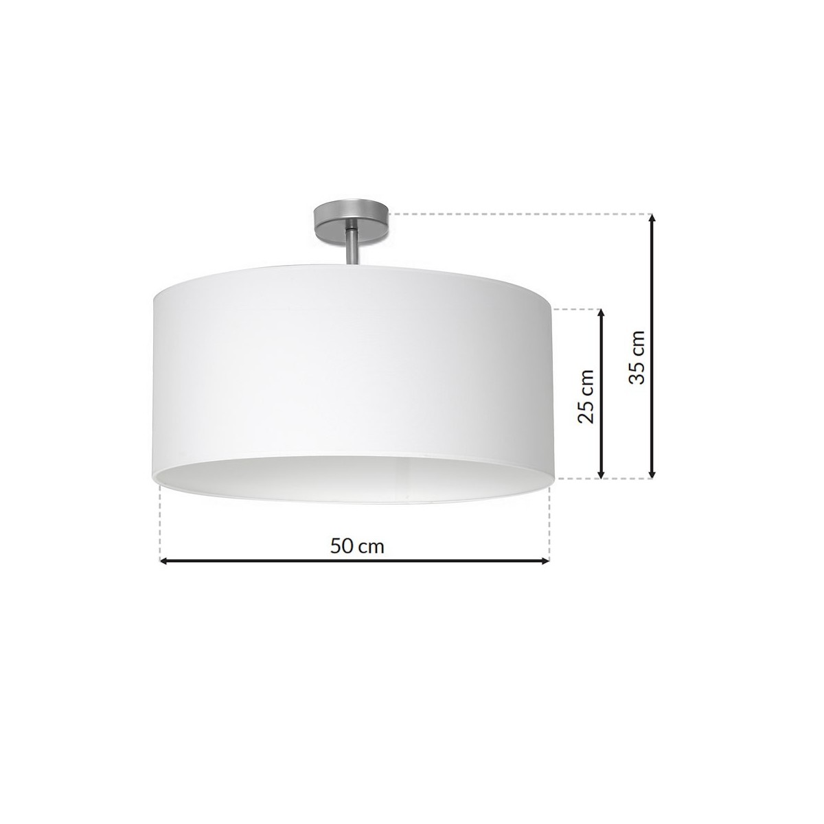 MiLagro Lampa podsufitowa Casino 1xE27 Biały / Chrom ML6373