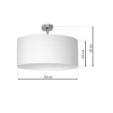 MiLagro Lampa podsufitowa Casino 1xE27 Biały / Chrom ML6373