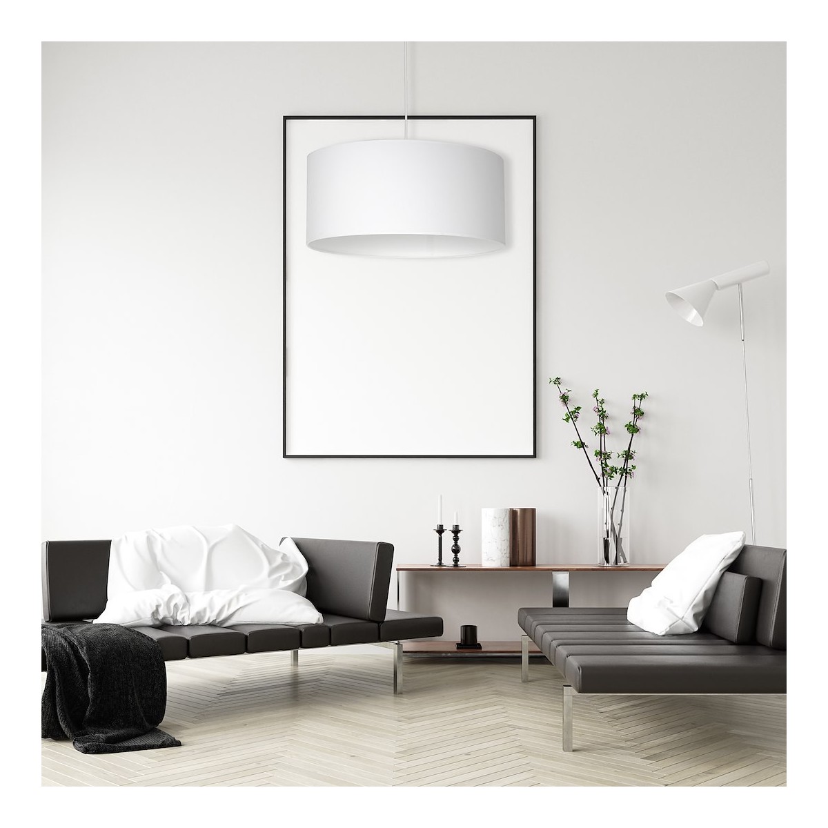 MiLagro Lampa wisząca Casino Biały / Chrom 1xE27 ML6374