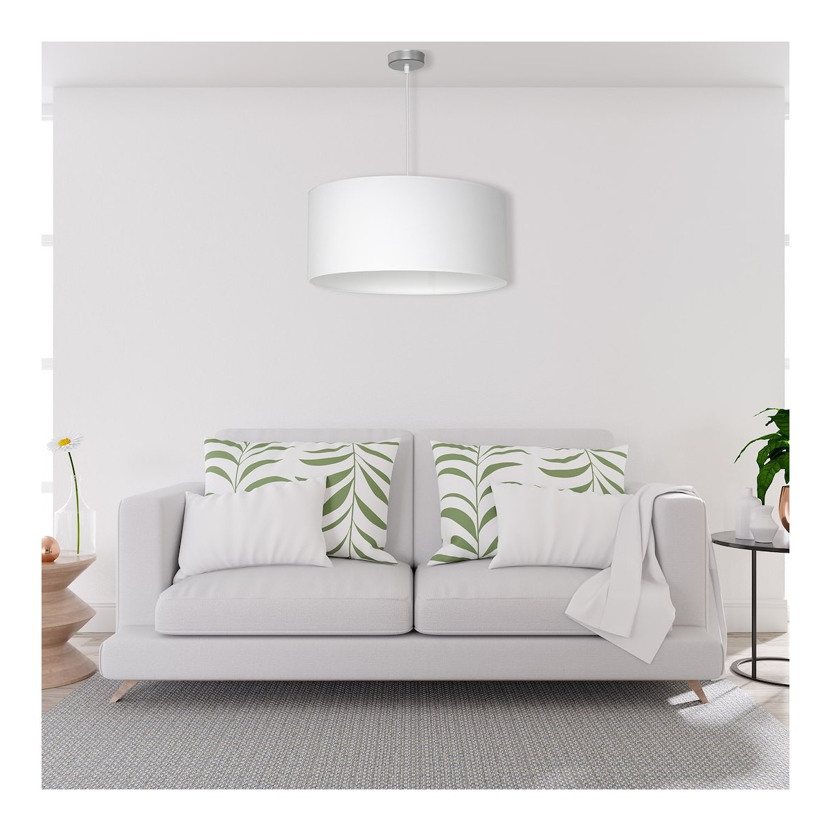 MiLagro Lampa wisząca Casino Biały / Chrom 1xE27 ML6374