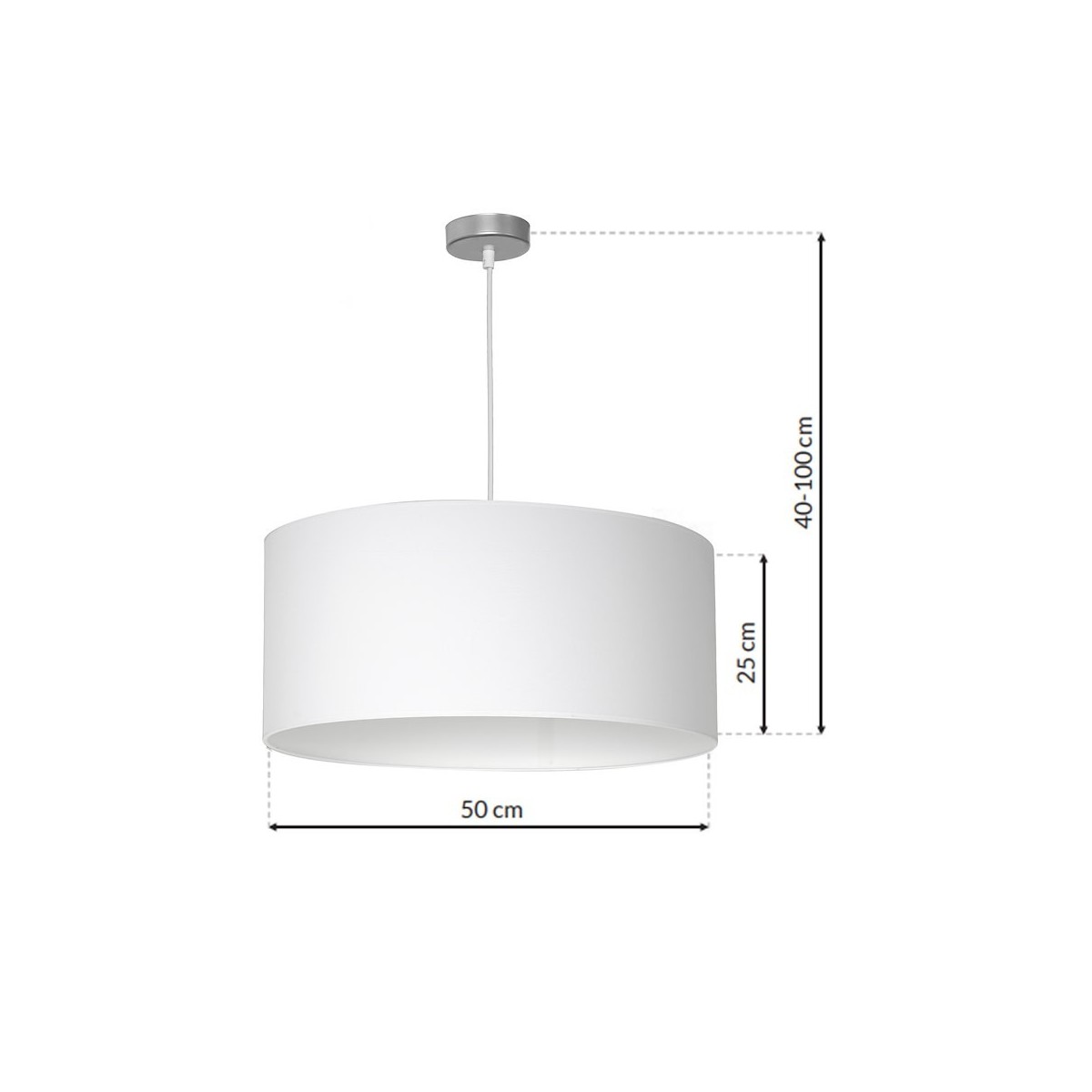 MiLagro Lampa wisząca Casino Biały / Chrom 1xE27 ML6374