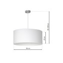 MiLagro Lampa wisząca Casino Biały / Chrom 1xE27 ML6374