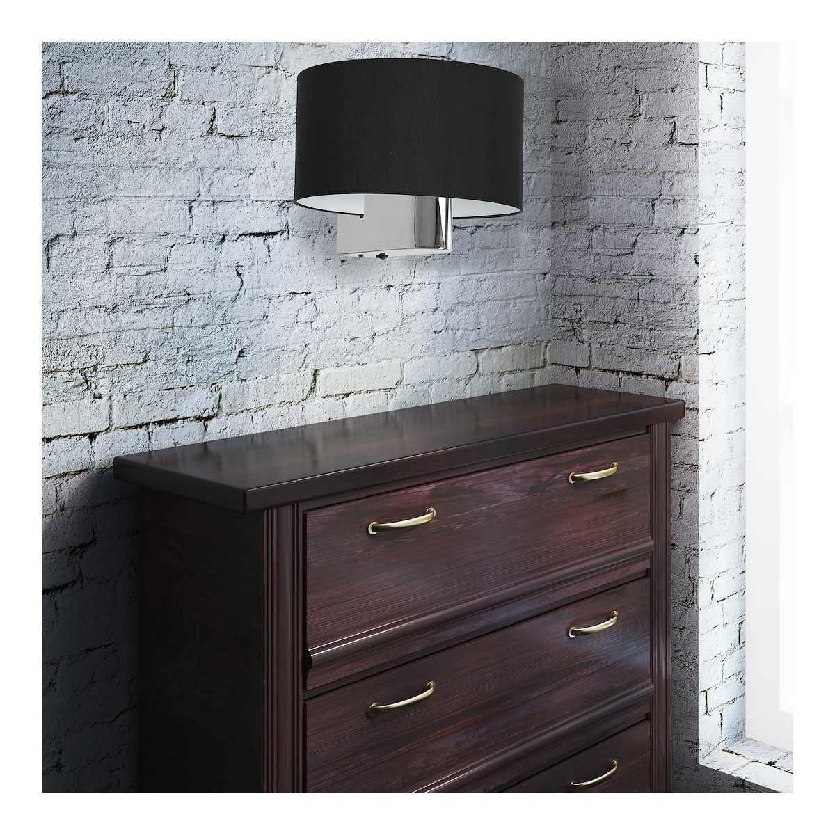 MiLagro Kinkiet CASINO BLACK/CHROME 1xE27 ML6377