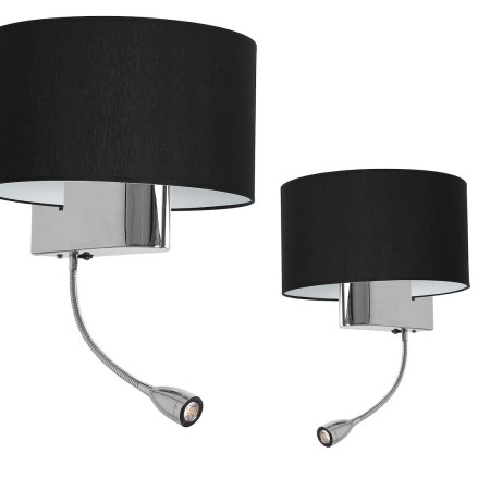 MiLagro Kinkiet CASINO BLACK/CHROME 1xE27 + 1W LED ML6378