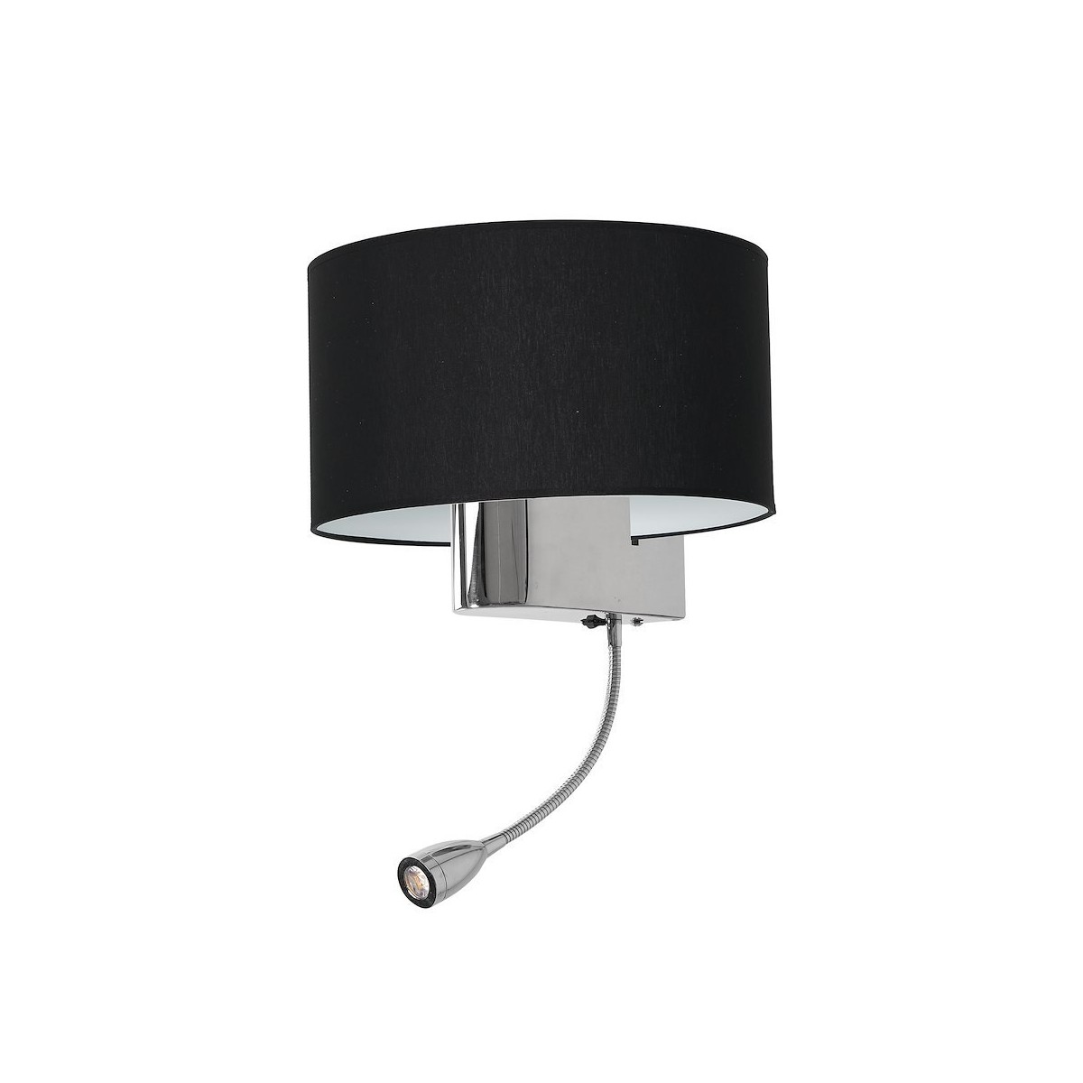 MiLagro Kinkiet CASINO BLACK/CHROME 1xE27 + 1W LED ML6378