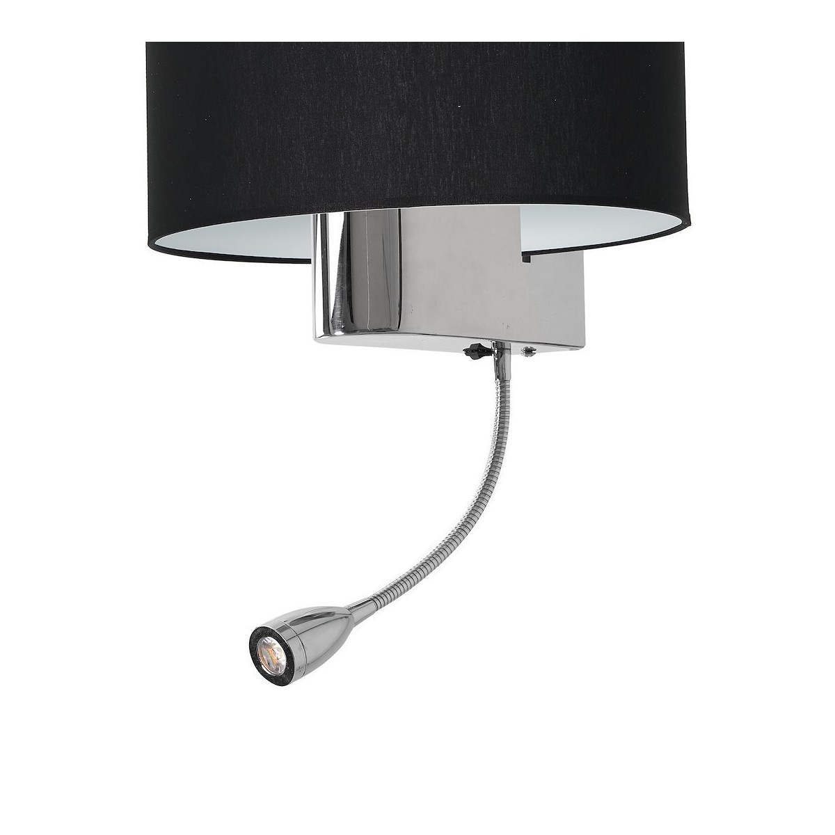 MiLagro Kinkiet CASINO BLACK/CHROME 1xE27 + 1W LED ML6378