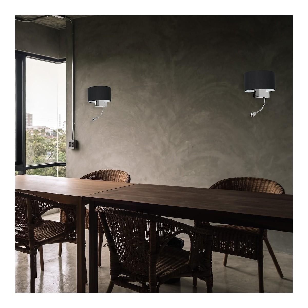 MiLagro Kinkiet CASINO BLACK/CHROME 1xE27 + 1W LED ML6378