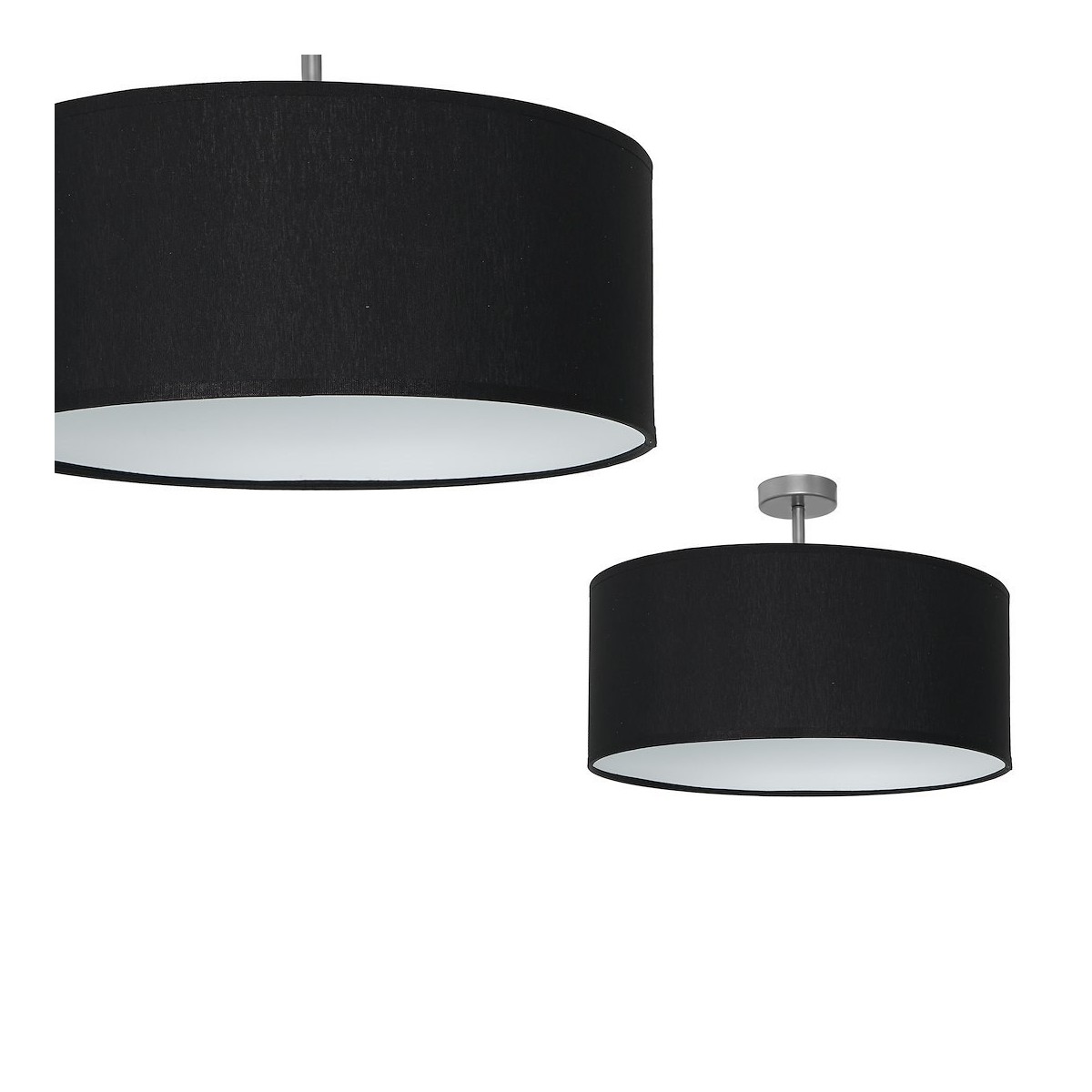 MiLagro Lampa podsufitowa CASINO BLACK/CHROME 1xE27 ML6379