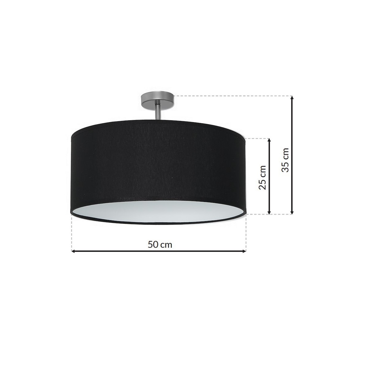 MiLagro Lampa podsufitowa CASINO BLACK/CHROME 1xE27 ML6379
