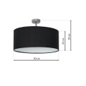 MiLagro Lampa podsufitowa CASINO BLACK/CHROME 1xE27 ML6379