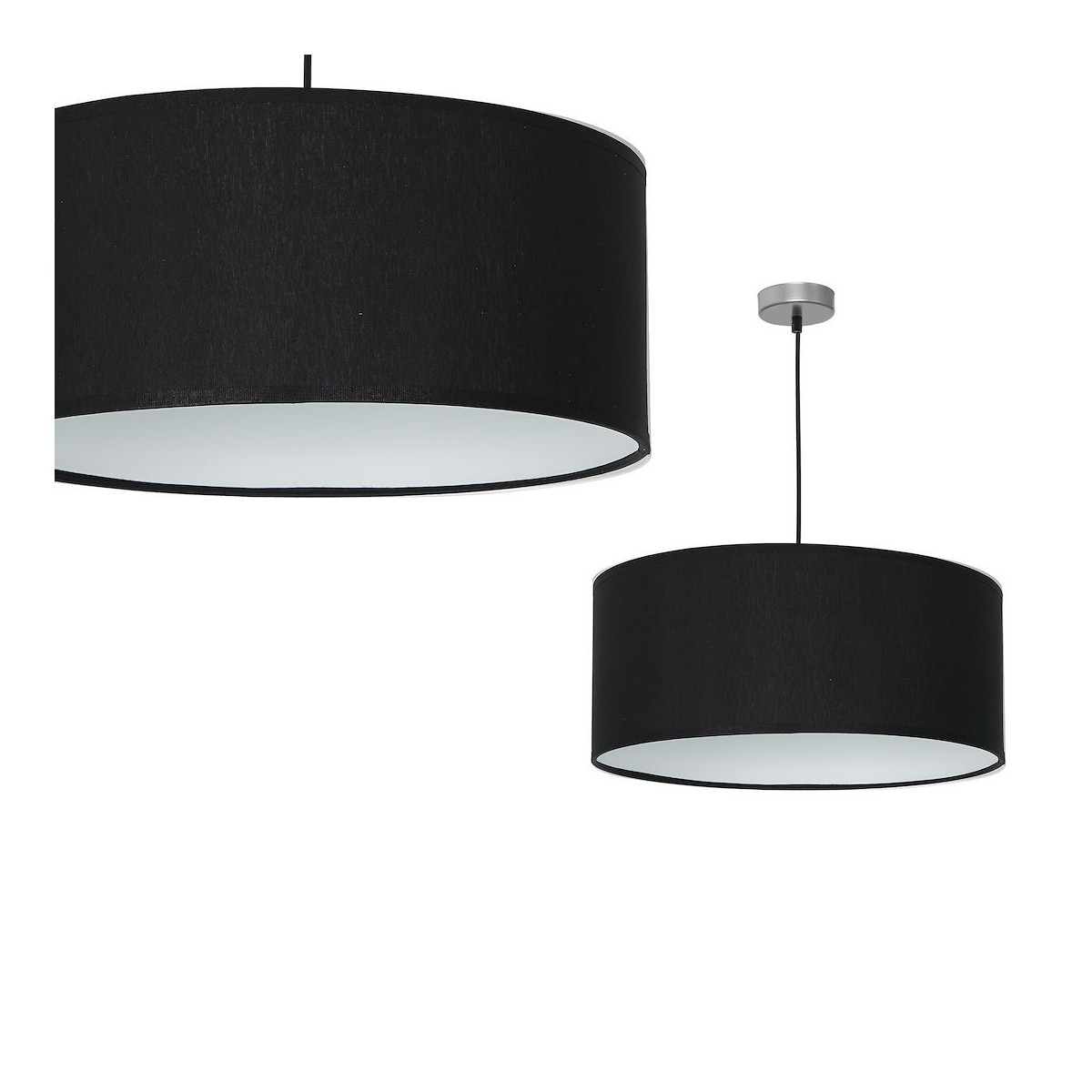 MiLagro Lampa wisząca CASINO BLACK/CHROME 1xE27 ML63800